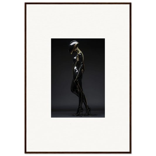 Skeletal figure in black outfit and white hat for dimensions elegantly wall art