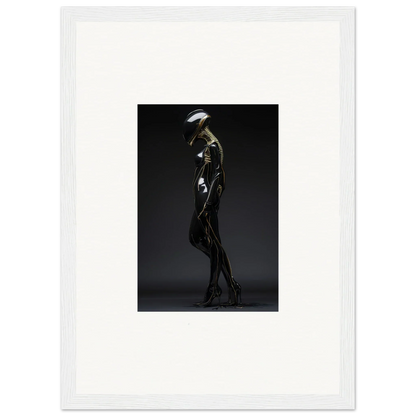 Skeletal figure in top hat and cane, perfect for room decor or framed wall art