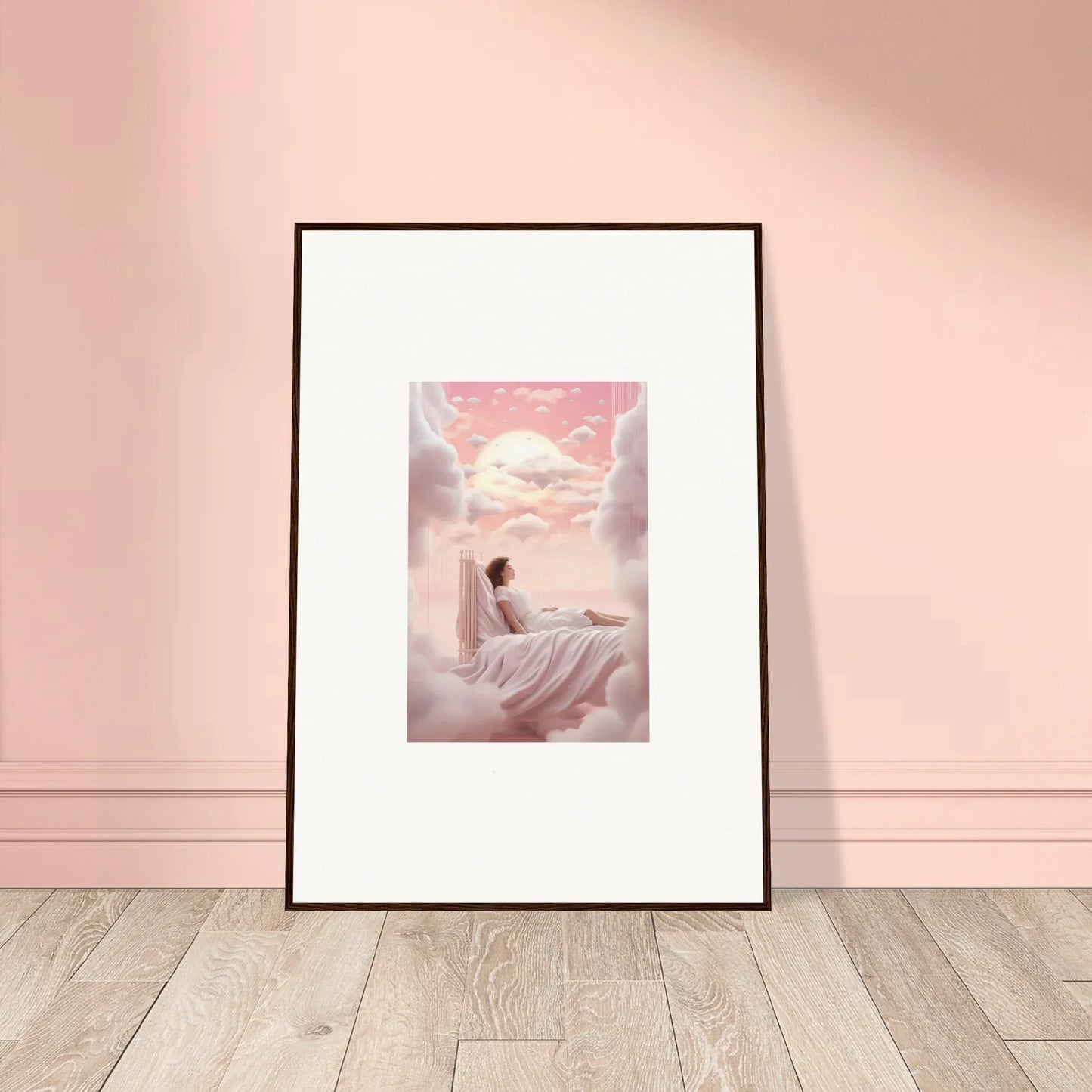 Framed canvas print of Cloudbound Dreamships Awaken for dreamy room decoration