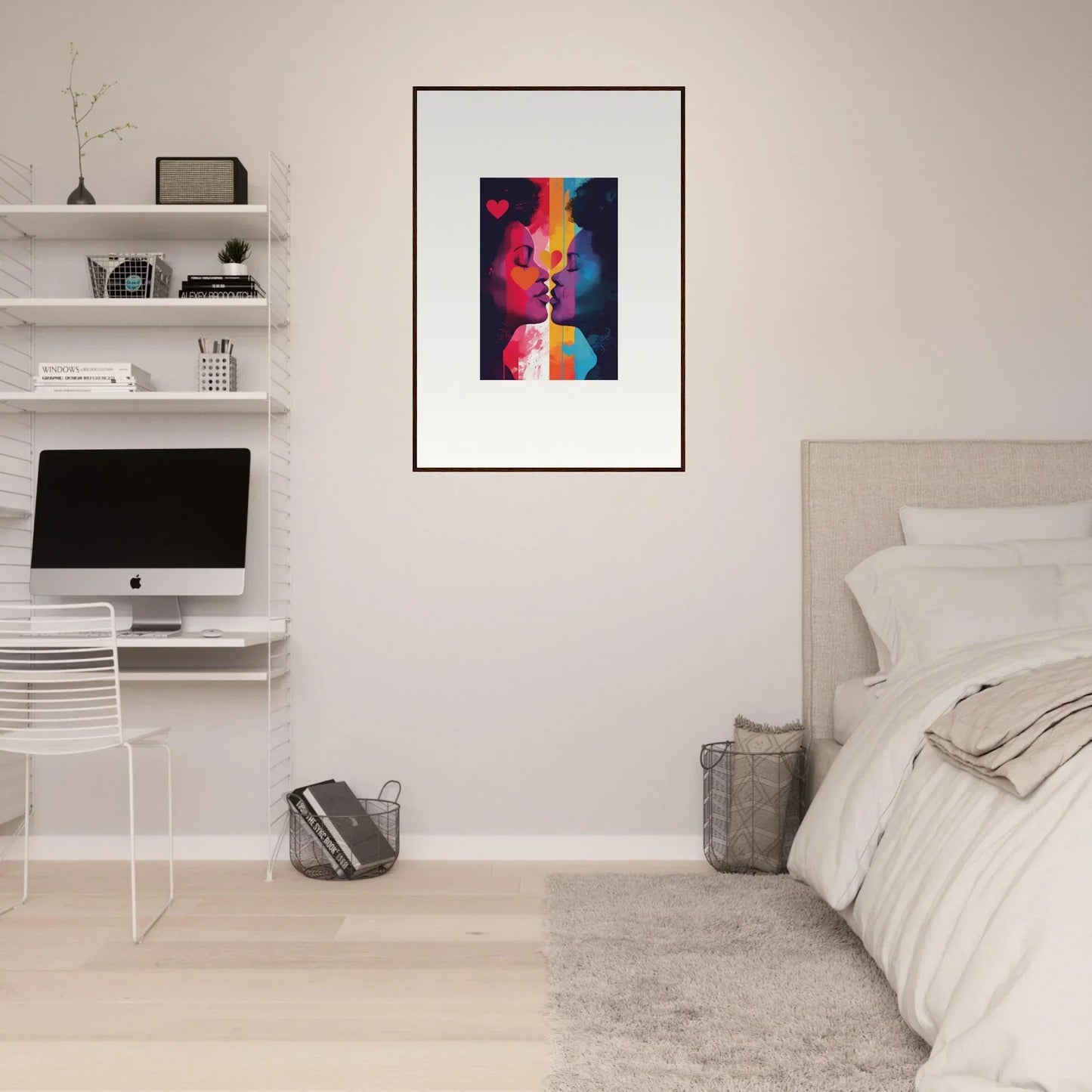 Colorful abstract portrait canvas print for vibrant room decoration in Realms Embrace