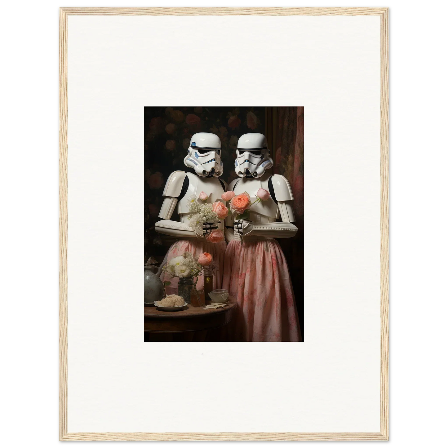 Two Stormtroopers having a cute tea time in special edition art™ for your framed wall art