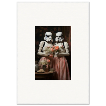 Two Stormtroopers in Victorian dress with flowers in the Corridors of Fantasy special edition art™