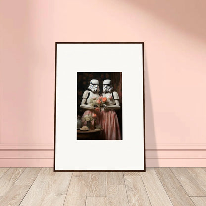 Framed wall art of Stormtroopers sharing a milkshake from the special edition art™ collection