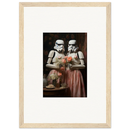 Unique special edition art™ of Stormtroopers in vintage dresses with flowers