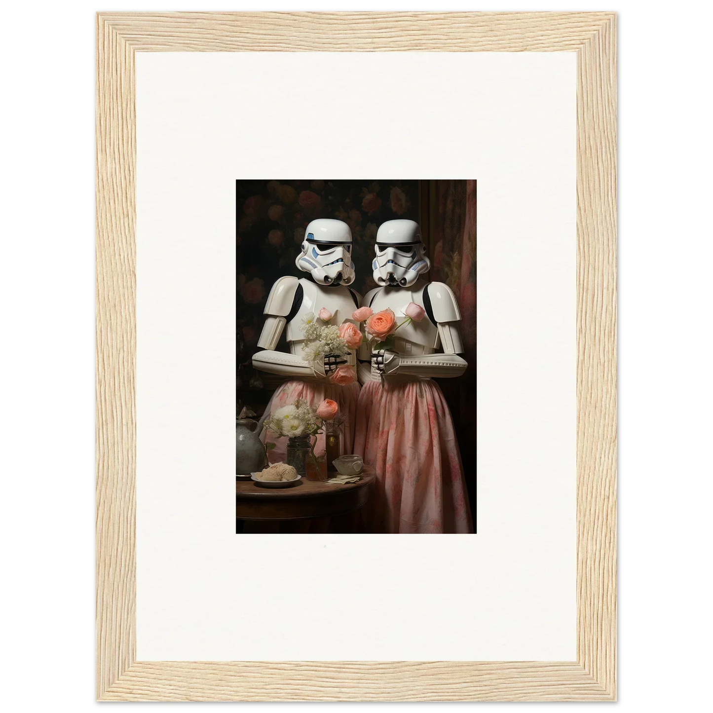 Framed wall art of Stormtroopers in a romantic Victorian pose for Corridors of Fantasy