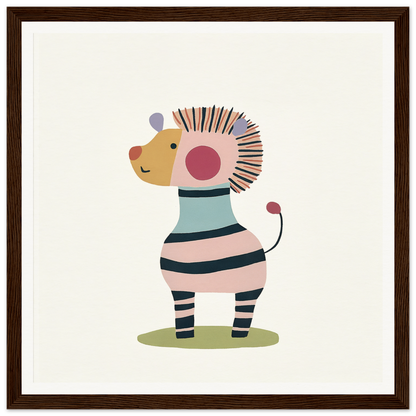 Cartoon zebra with spiky hair wearing a striped sweater from Cosmic Creature Whimsy