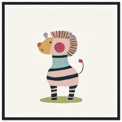 Cute cartoon zebra in striped sweater from Cosmic Creature Whimsy collection