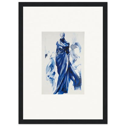 Flowing blue robes in watercolor art for Cosmic Mood Cloaked special edition