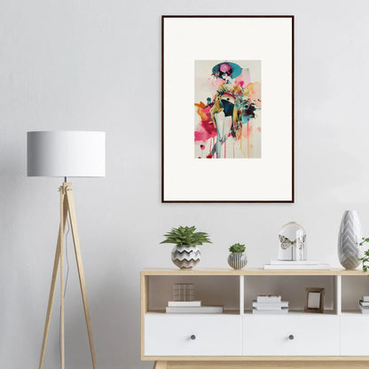 Framed wall art of Candy Fantasia with colorful brushstrokes for vibrant room decor