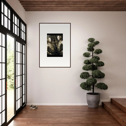 Framed black and white photograph for stylish room decor, part of Dreams Unveiled collection