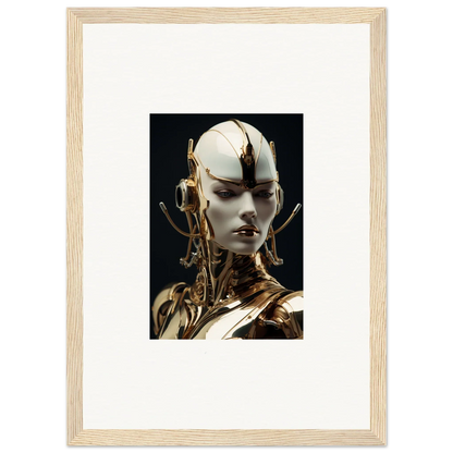 Futuristic humanoid robot showcasing mechanical elegance for cool room decoration canvas print