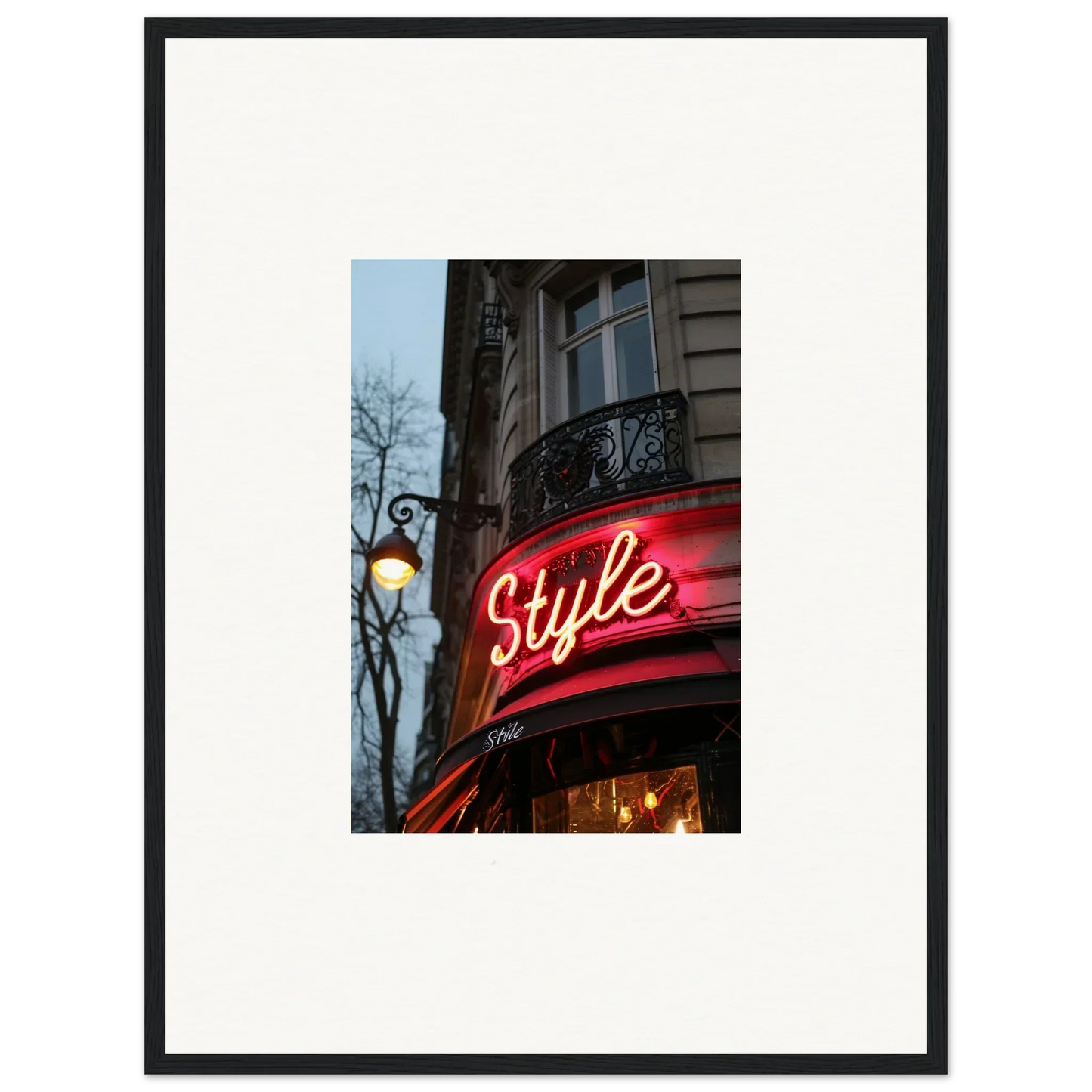 Framed neon Style sign photo, perfect for room decoration or canvas print lovers