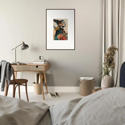 Colorful profile portrait painting for stylish room decoration with Echo Vase