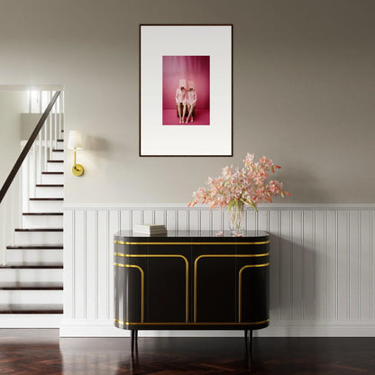 Elegant black and gold sideboard from Dimensional Reverie for stylish room decoration