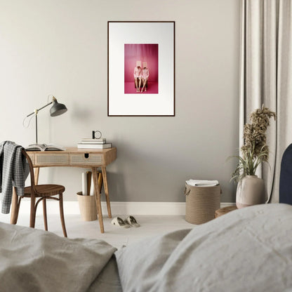 Framed wall art of pink tulips for fresh room decoration in Dimensional Reverie