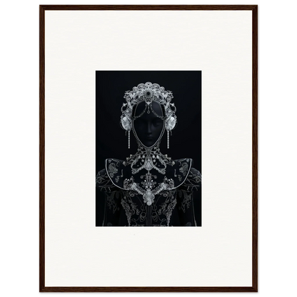 Dark silhouette with lace patterns and a headdress for Domino Ether special edition art™