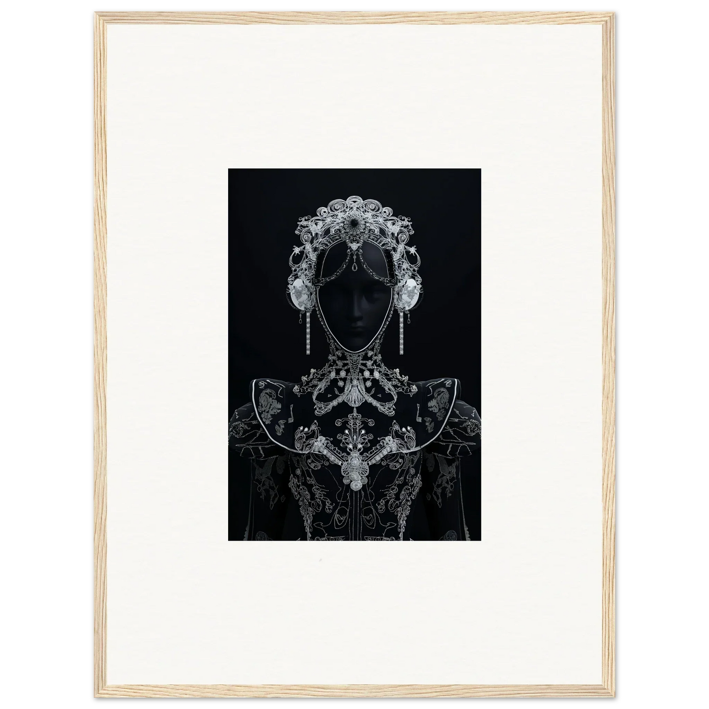 Ornate baroque silhouette in black and white from the special edition art™ Domino Ether