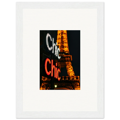 Chic neon sign with Eiffel Tower, perfect for your room decoration or wall art