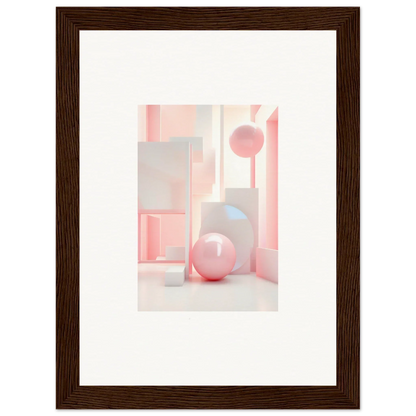 Framed abstract canvas print ’Dream-Banquet Pink’ for stylish room decoration