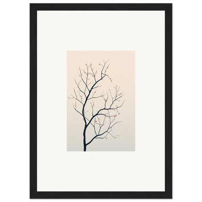 Delicate tree branch with bare twigs for a Silent Renewal canvas print room decoration