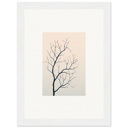 Delicate tree branch with bare twigs, perfect for Silent Renewal canvas print room decoration