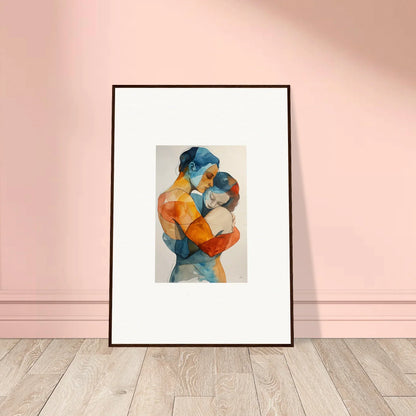 Framed watercolor painting of touchpoint ballerina, perfect for vibrant room decoration