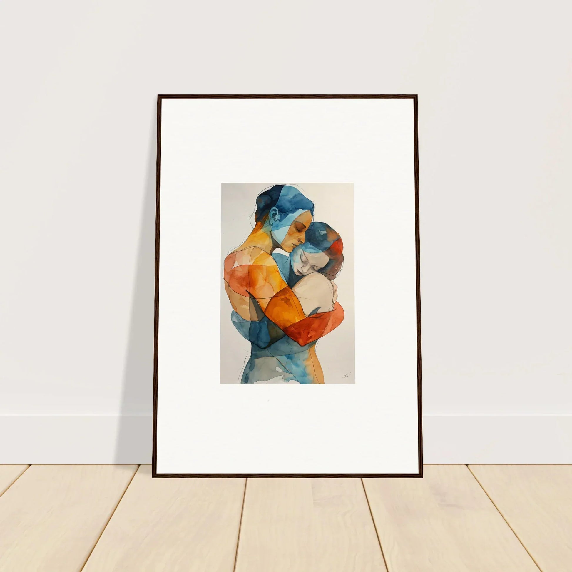 Framed canvas print of colorful embrace, perfect for Dreaming Touchpoint Ballerina room decoration