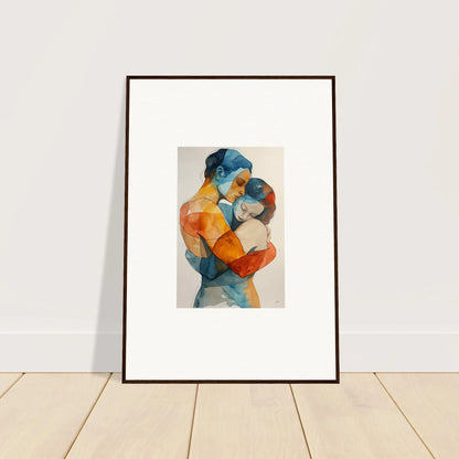 Framed canvas print of colorful embrace, perfect for Dreaming Touchpoint Ballerina room decoration