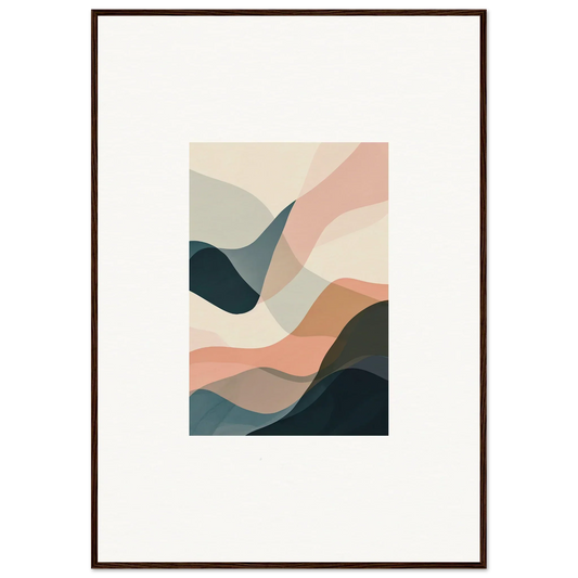 Abstract flowing shapes in soft pastels perfect for room decoration or wall art