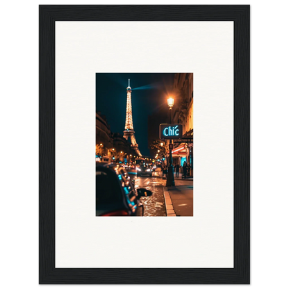 Illuminated Eiffel Tower night view for stunning wall art and room decoration