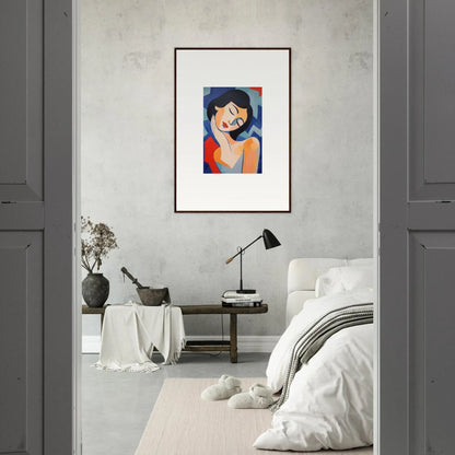 Colorful portrait painting for room decoration, perfect for Drowsy Dreams Elegance vibe