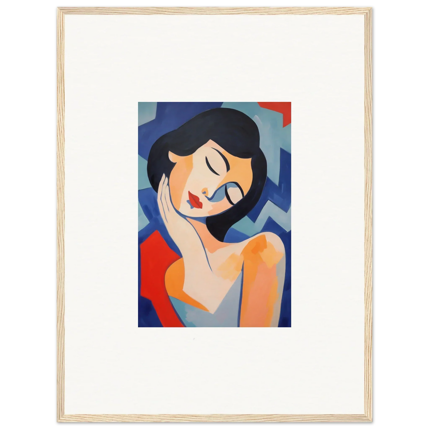 Stylized portrait of a woman embodying Dreams Elegance, perfect for room decoration