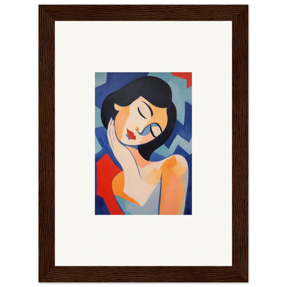 Framed abstract portrait of a woman, perfect for dreams elegance room decoration