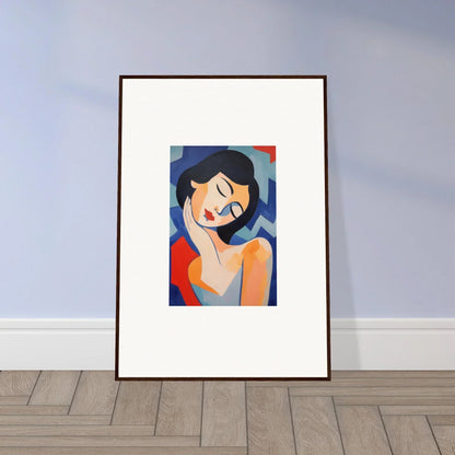 Framed canvas print of a woman in dreams elegance for stylish room decoration