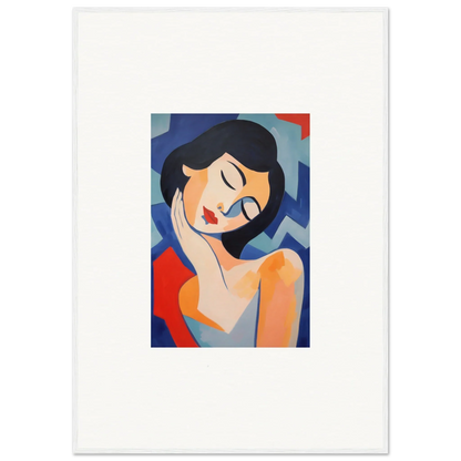 Stylized portrait of a woman embodying Dreams Elegance, perfect for room decoration