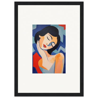 Stylized portrait of a woman in dreams elegance for chic room decoration canvas print