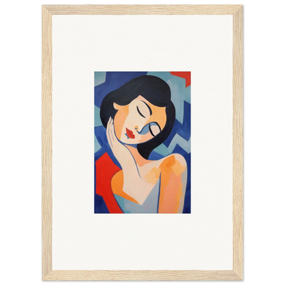 Stylized portrait of a woman for dreamy room decoration and canvas print vibes