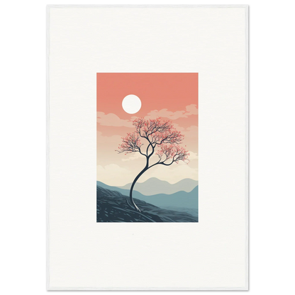 Lone tree with bare branches at sunset, perfect for Spirits Enrage framed wall art