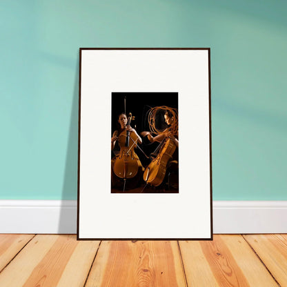 Framed wall art of musicians with string instruments for stylish room decor