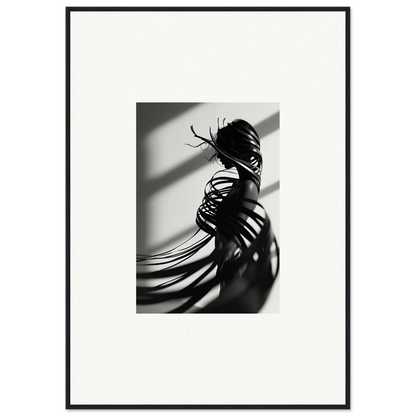 Silhouette with dramatic shadows and flowing forms in Serpentine Harmony canvas print