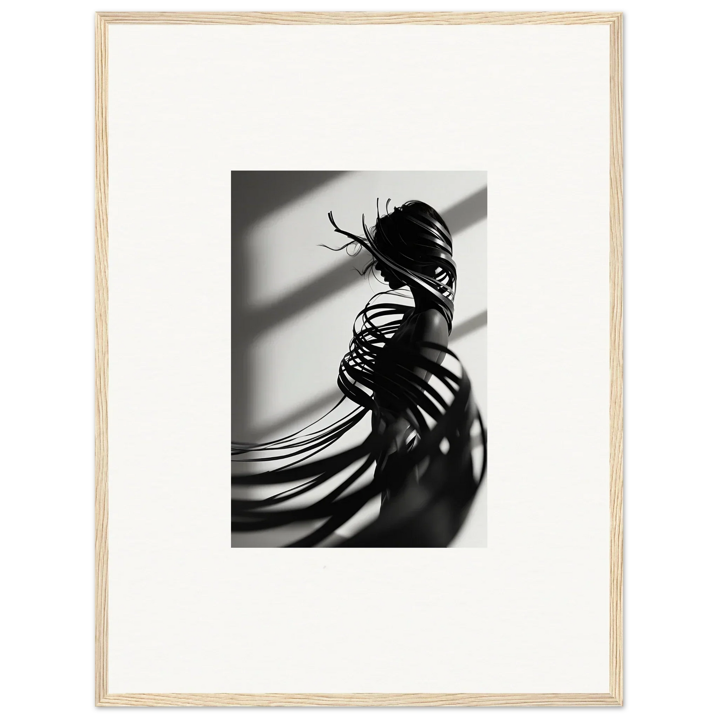 Silhouette of flowing figure in dramatic pose for Serpentine Harmony canvas print