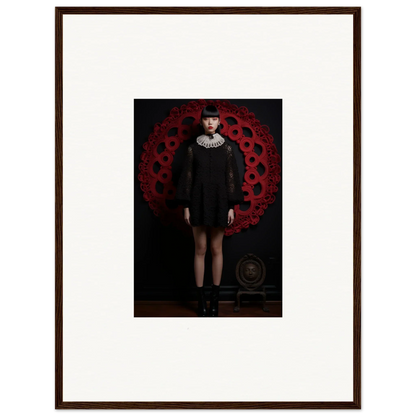 Framed wall art of a person in a black dress, part of the Ecstasy collection