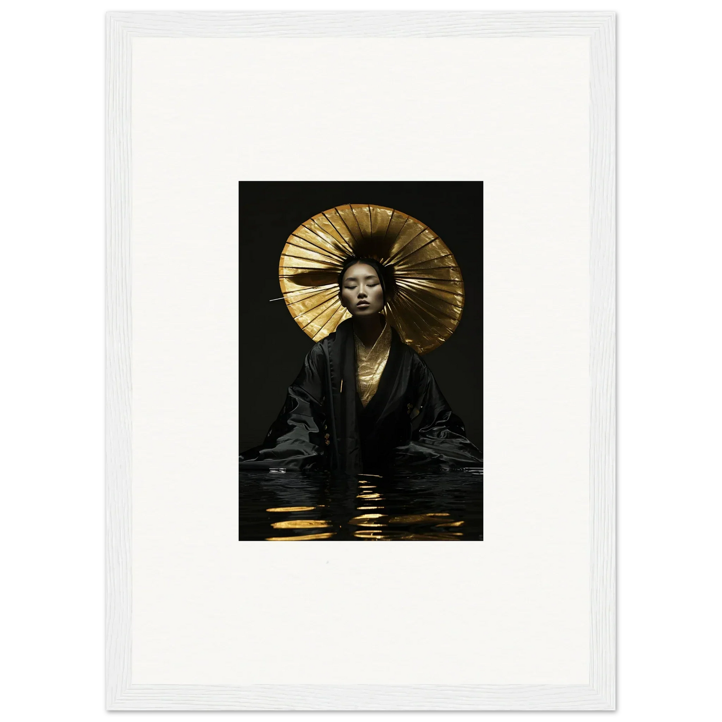 Portrait of a person in a golden headdress for Eccentric Whisperings canvas print