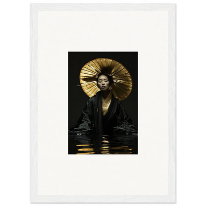 Portrait of a person in a golden headdress for Eccentric Whisperings canvas print