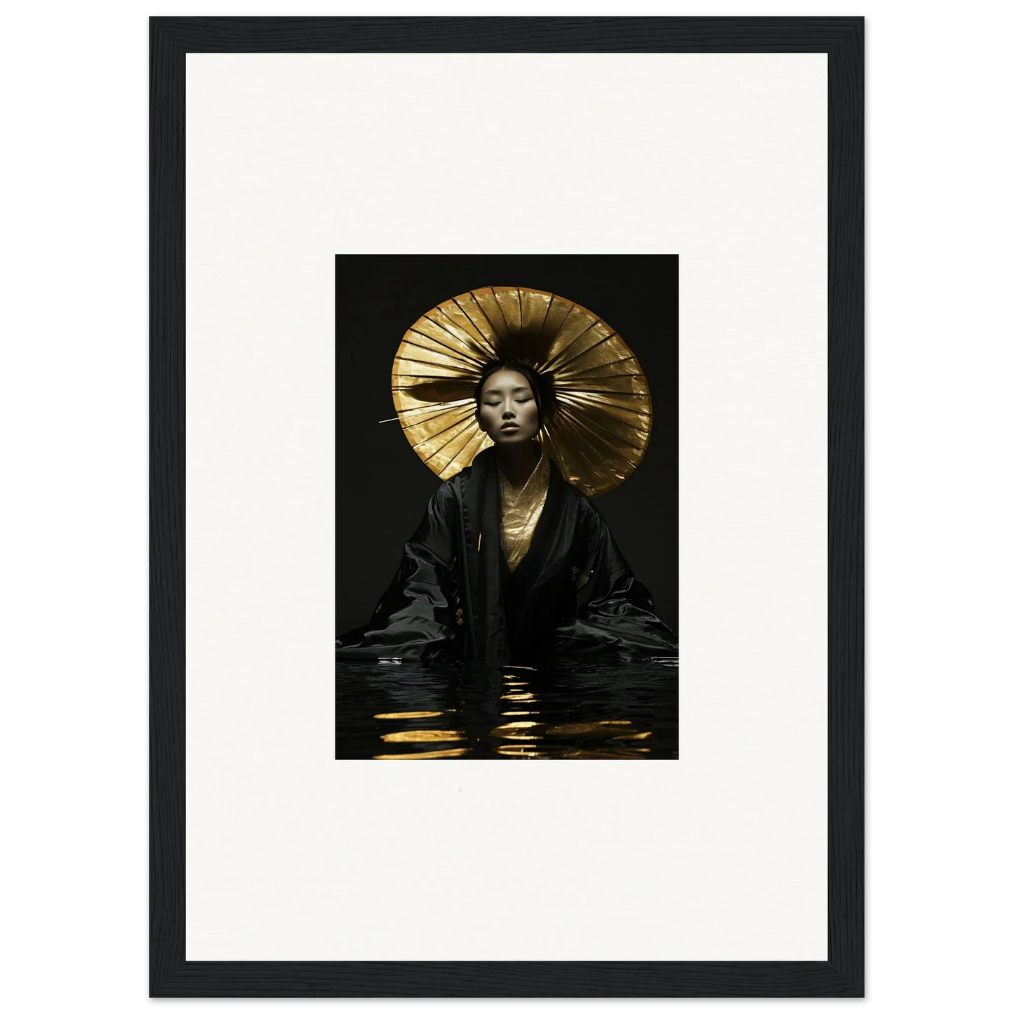 Portrait of a person in a golden headdress for an eccentric whisperings canvas print