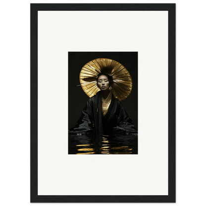 Portrait of a person in a golden headdress for an eccentric whisperings canvas print