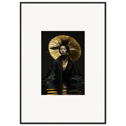 Portrait of a person in a golden headdress for an eccentric whisperings canvas print