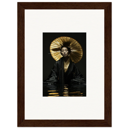 Portrait of a person in a golden headdress for eccentric whisperings room decoration