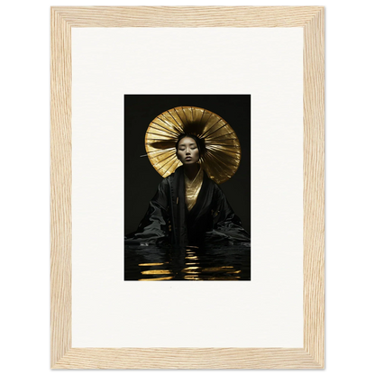 Portrait of a person in a golden headdress for an eccentric whisperings canvas print