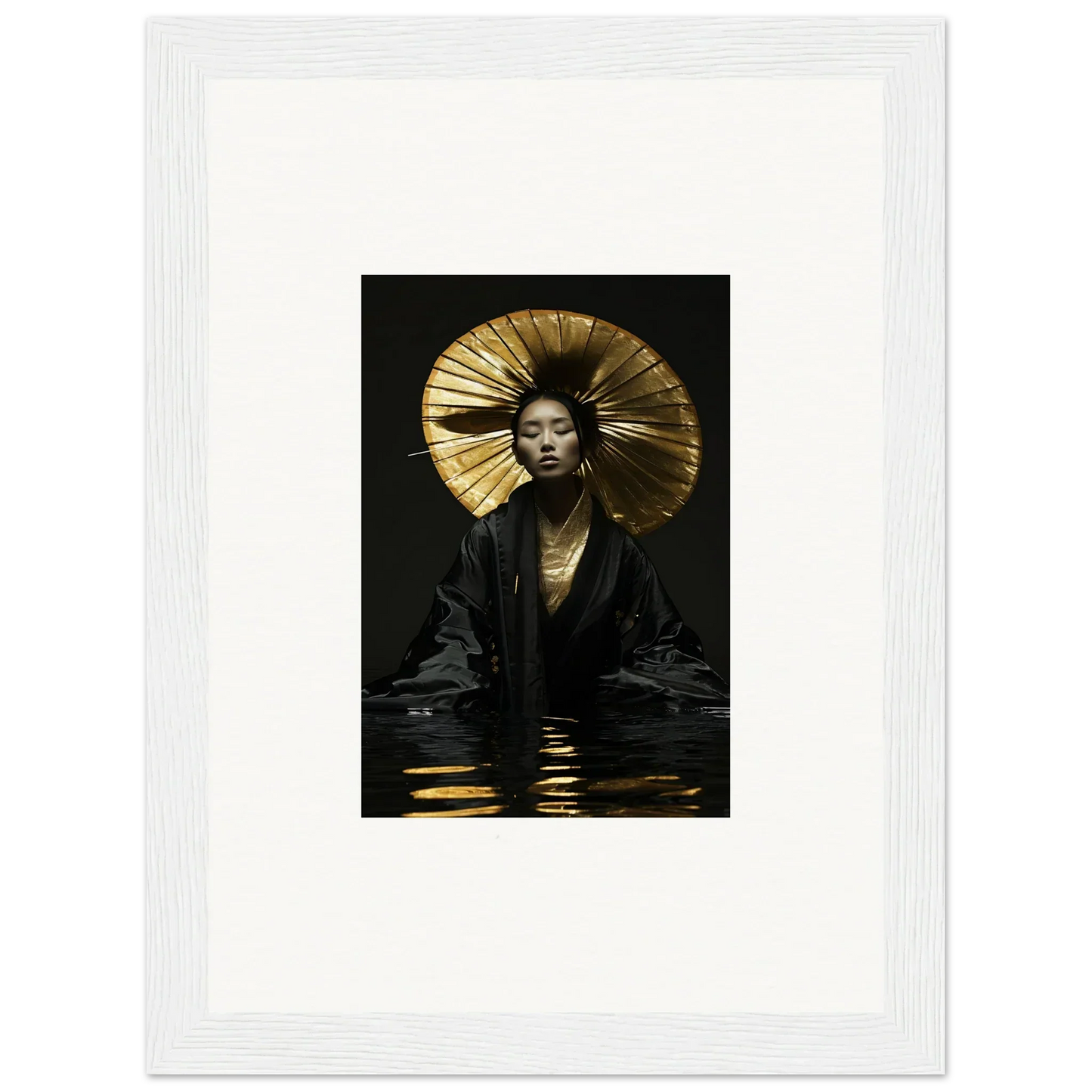 Portrait of a person in a golden headdress, perfect for an eccentric whisperings canvas print